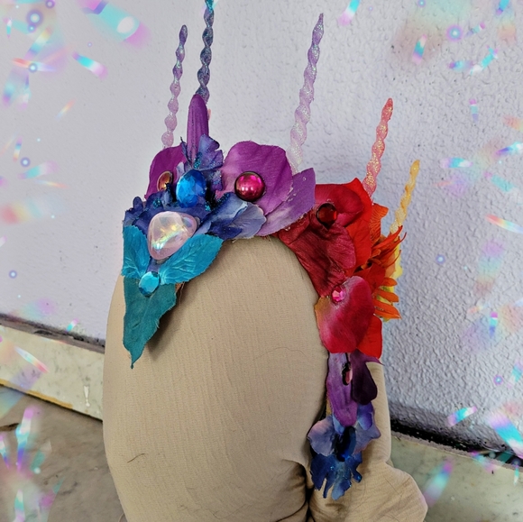 Rainbow Fairy Queen Crown for Halloween or New Years main image 11